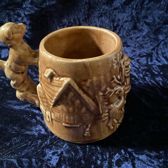 Vintage Santa's Workshop North Pole Ceramic Mug With Deer Handle - Picture 3 of 6